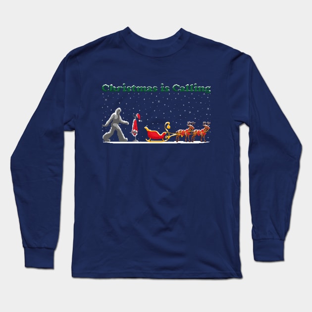 Santa "YETI" Claus Long Sleeve T-Shirt by Kaiink